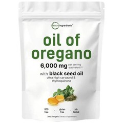 3 Pack Resilia Oil Of Oregano With Black Seed Oil 6,000MG