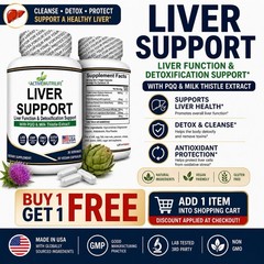 Liver Support Milk Thistle NAC Detox Capsules USA Made