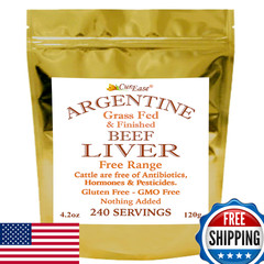 Curease Beef Liver Powder – Argentine Grass Fed Finished – Undefatted – 4.2 Oz