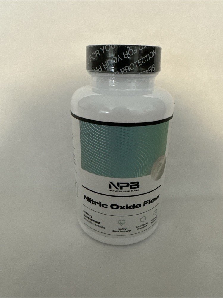 NPB Nitric Oxide Flow Dietary Supplement Capsules | Factory Sealed | Fresh Stock