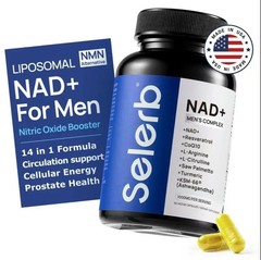 Selerb NAD+ Supplement for Men- Circulation & Prostate Support- 60 Capsules Edib