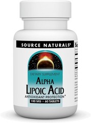 Source Naturals Alpha Lipoic Acid For Healthy Sugar Metabolism 100 mg – 60each