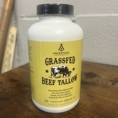 Ancestral Supplements Grass Fed Beef Tallow 500mg 180 Capsules 04/2027