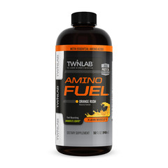 Twinlab AMINO FUEL 32 fl oz Liquid Aminos ORANGE 23g Protein BUILD MUSCLE! SUPER