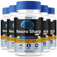 (5 Pack) Neuro Sharp Nootropic Natural Formula Brain Supplement (300 Capsules)