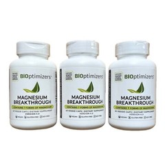 3 Pack Bioptimizers Magnesium 7 | Breakthrough Essential Forms, 60 Capsules
