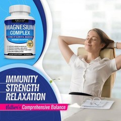3Pack Toplux Nutrition Magnesium Complex 1000mg Supports 8 Elemental Magnesium