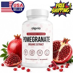 Alevia Pomegranate Capsules 60ct Organic Extract Antioxidant