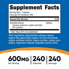 Nutricost Artichoke Extract (600mg) 240 Capsules