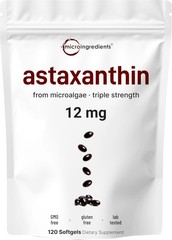 Astaxanthin 12mg Softgels with MCT Oil 120 Count Antioxidant Supplement