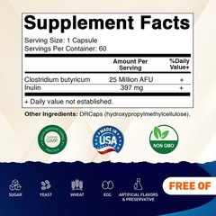 Vitamatic Clostridium butyricum 25 Million – Gut Health – 60 DR Capsules (Delaye