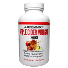 Apple Cider Vinegar Pills 180 Capsules NutritionWorks ACV Pills EXP 08/2028