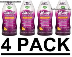 Nature’s Way Calcium & Vitamin D3 Liquid Citrus 16 fl oz x 4 PACK****