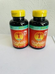 Lot of 2 BioAstin Hawaiian Astaxanthin 8mg 60 Soft Gels each NEW Sealed