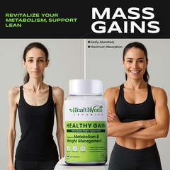 Health Veda Organics Healthy Gain 120 Tabs Herbal Weight & Muscle Gainer