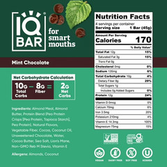 IQBAR Protein Bars Chocolate Mint Chip