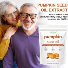Pumpkin Seed Oil with Saw Palmetto 300 Softgels | Cold Pressed, organic Virgi…