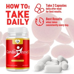(2 Pack) Cardio Ease X Advanced Support Blood Supplement CardioEaseX 120 Caps