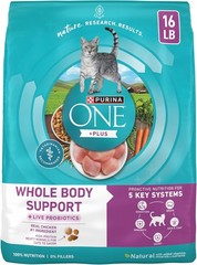 Purina ONE Plus Whole Body Support with Chicken Dry Cat Food-16 lb. Bag