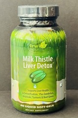 Irwin Naturals Milk Thistle Liver Detox Supplement, 60ct Soft-Gels BB: FEB 2026