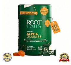 Root Labs 10 in 1 Alpha Gummies Shilajit, Ashwagandha, Maca, Tongkat, 60 Ct