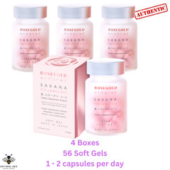 Rosegold Sakana Collagen X 10 Dipeptide Anti-Aging Moisture Brightening Skin x 4