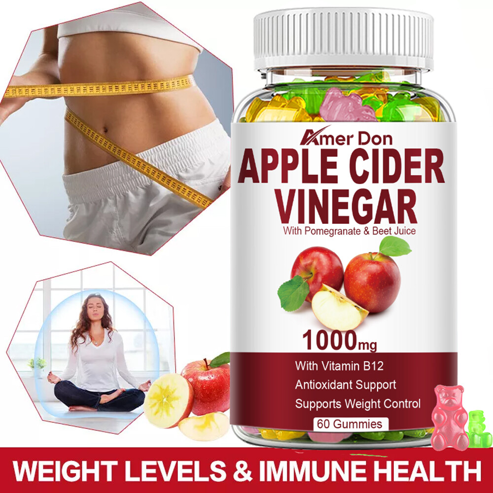Apple Cider Vinegar Gummies 60ct Weight Loss Appetite Suppressant Detox Cleanse