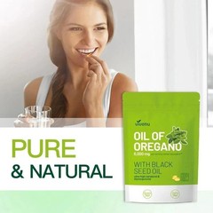 300Ct Oregano Oil 6000mg Black Seed Oil Softgels, Herbal Whole Body Wellness