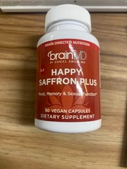 3PCS BrainMD Happy Plus Saffron – 90 Capsules – With Saffron Flower Extract