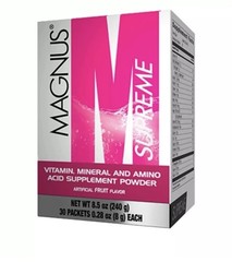 magnus supreme box with 30 packets 0.28 oz (8g) each free ship