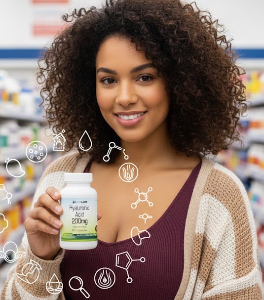 Hyaluronic Acid Capsules 200mg Per Serving – USA Deal