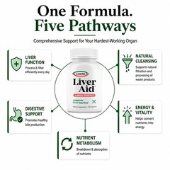 LIVERITE Liver Aid with Milk Thistle 150 150 Count (Pack of 1), Brown
