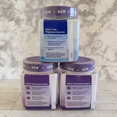 Lot of 3 Natrol Kids Bedtime Soothing Night & Natrol Kids Calm/Mood Magnesium