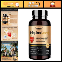 Ubiquinol CoQ10 200mg Softgels – 4-in-1 Antioxidant for Heart Health, Energy Boo
