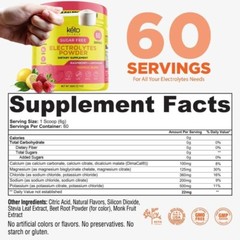 Keto Vitals Electrolyte Powder Raspberry Lemonade Energy Drink