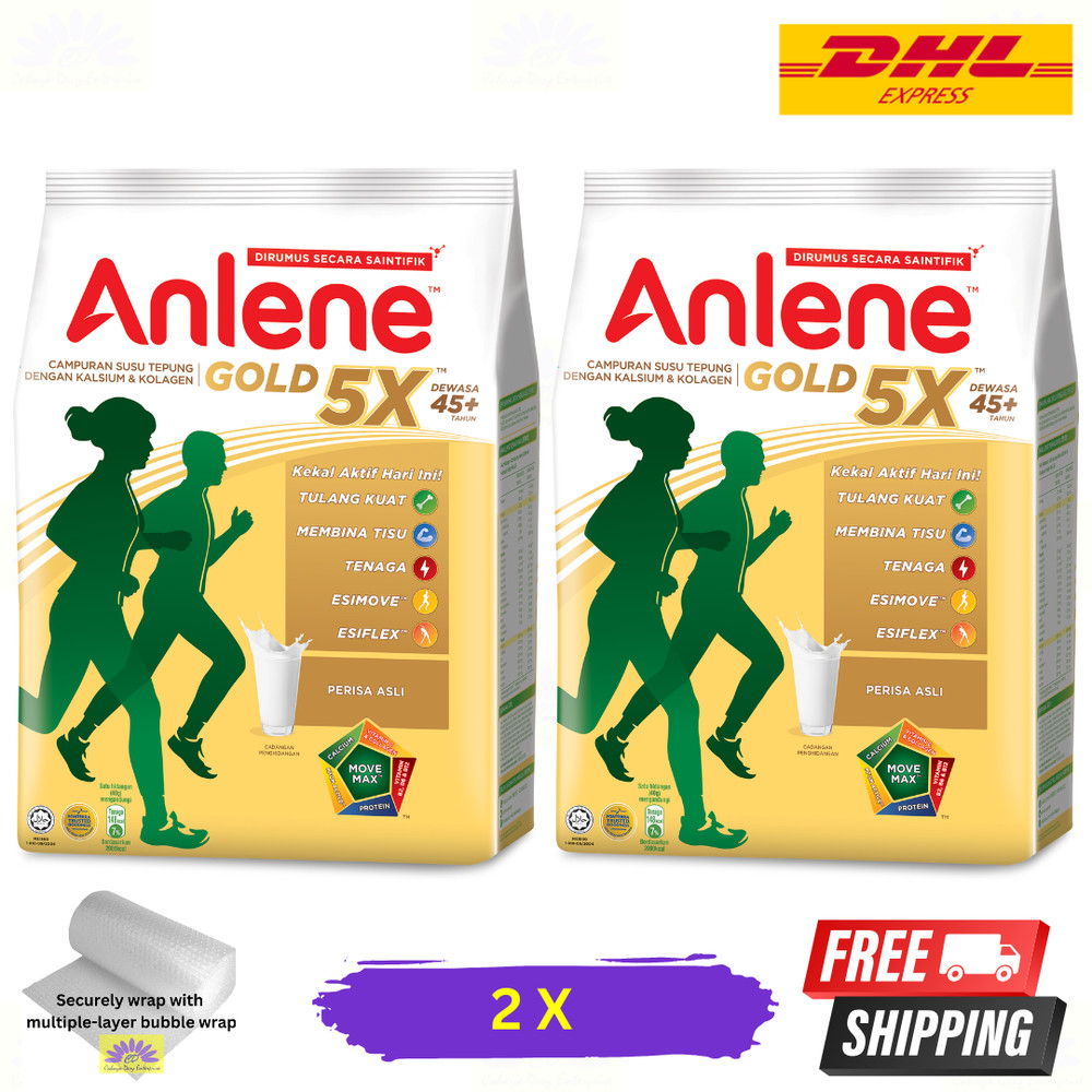 2 X Anlene Gold 5X 1kg Milk Powder for Adult 45+ Stronger Bones – Fast Shipping