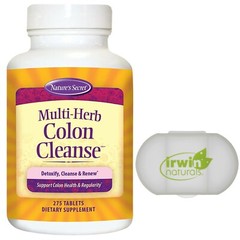 Nature’s Secret Multi-Herb Colon Cleanse Detoxify, 275 Tablets, with a Pill Case