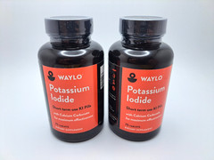 2 New Waylo KI Potassium + Iodide Tablets 130 mg per Tablet 75 Count Exp 11/2032
