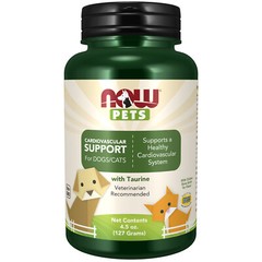NOW Cardiovascular Support for Dogs Cats – 4.5 oz Powder, NASC Certified