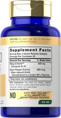 Carlyle Coq10 600 Mg Softgels 60 Count Mega Q-Sorb Coenzyme Q-10