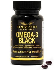 FREZZOR Omega-3 Black Green Lipped Mussel Oil Capsules – 1 Bottle, 60 Count