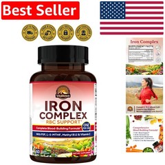 Iron Complex with B Vitamins + C – 60 Capsules for Blood Health