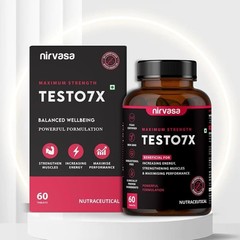 Nirvasa Testo 7X Testosterone Booster Supplement to Support Energy 60 Tabs