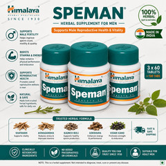 3x Himalaya Speman 60 Tablets Herbal Supplement Fast Shipping 180 Tabs