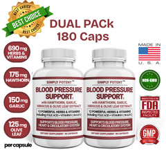 Blood Pressure Support Dual Pack For BP & Heart Health | 6 month supply 180 Caps