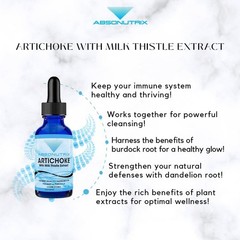 Absonutrix Artichoke with Organic Milk Thistle Extract, 390 mg, 4 FL OZ Liquid