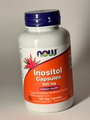 Now Foods Inositol 500 mg, Superior Myo Inositol Form – 100 Vegetarian Capsules