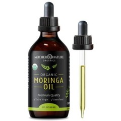 Moringa Oil, Glass Bottle, 100% Pure, Organic, Cold-Pressed, Unrefined, 2 & 4oz.