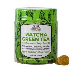 Matcha Green Tea Natural 60 Gummies By Country Farms