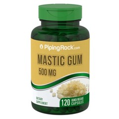 PipingRock Mastic Gum 1000mg 120 Capsules | Non-GMO & Gluten Free